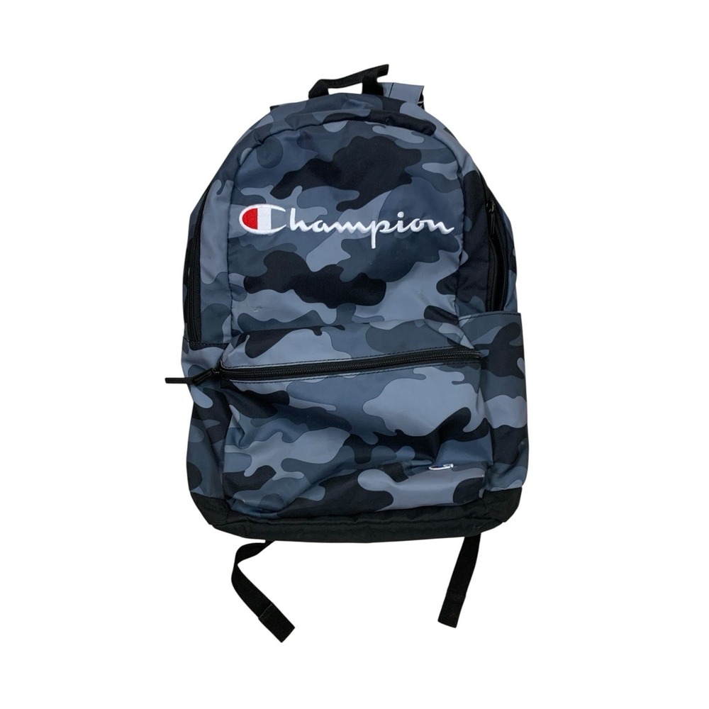 Champion Gray Black Camo Backpack Large School Travel Laptop‎ Book Bag